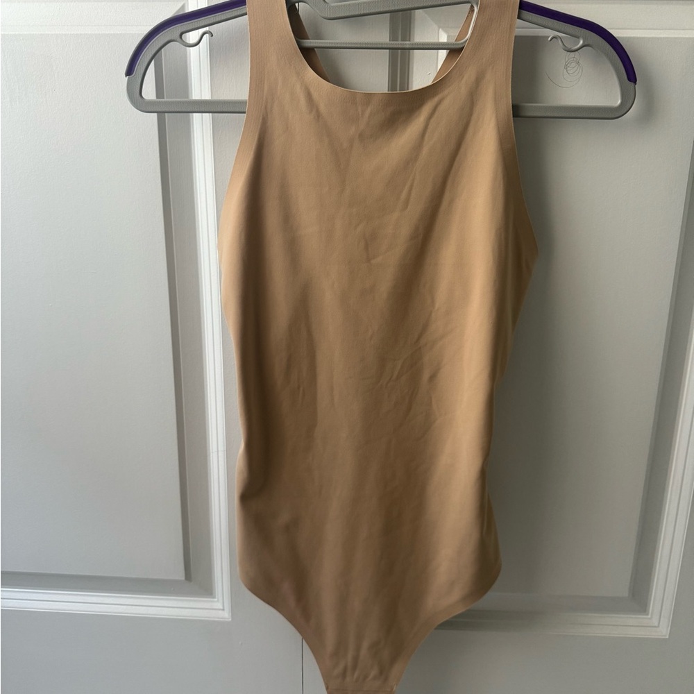 Aerie Smoothez Tan Sleeveless Bodysuit